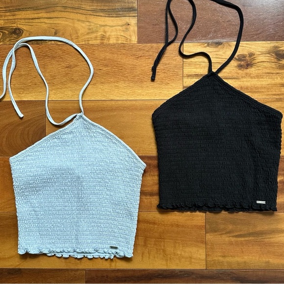 Hollister Cropped Halter Tie Tops - Picture 1 of 6